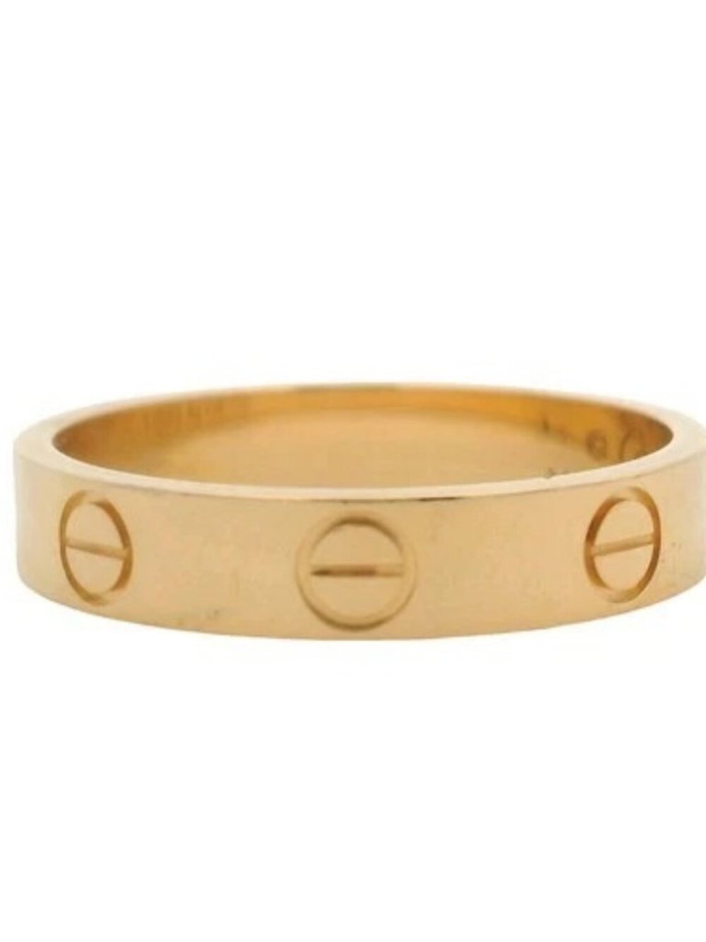Cartier Solid 18kt Yellow Gold Classic Small Model LOVE Screw Band Ring Sz 6 52